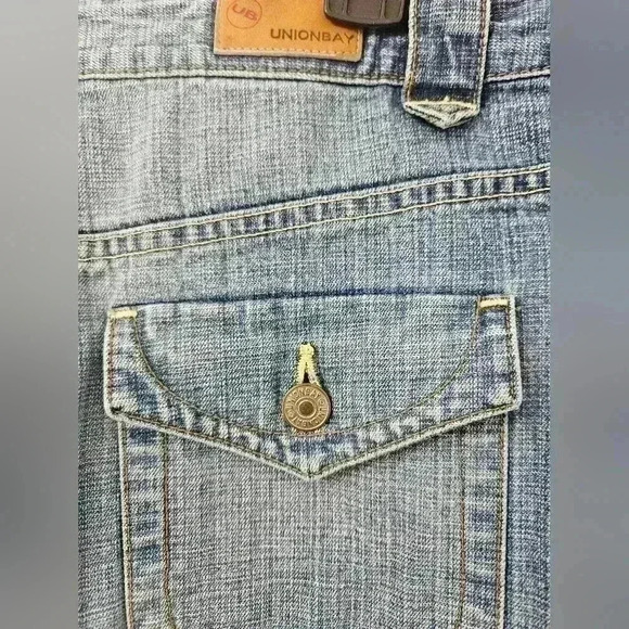 UnionBay Denim Maxi Skirt With Front Slit - Has Repair Size 9 - Picture 8 of 9